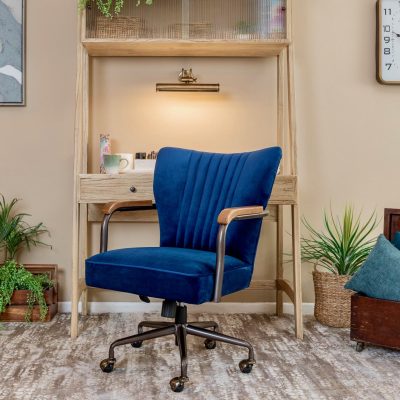 כסא מנהלים למשרד בגוון כחול