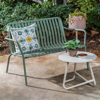 ספסל אלומיניום איכותי למרפסת ריהוט גן מעוצב