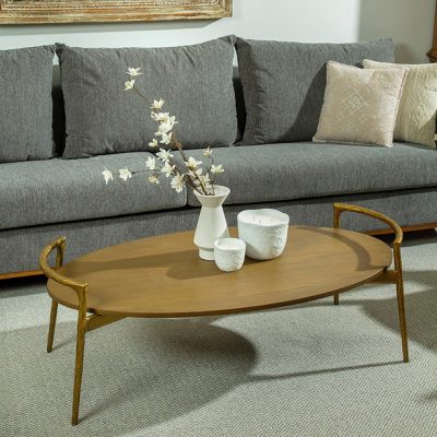 שולחן סלון מעוצב מסגרת ורגלי ברזל רקועה זהב