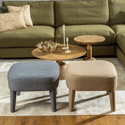 הדום בד מרובע לסלון עיצוב כפרי בד נעים למגע