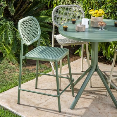 כיסא לגינה אלומיניום עמיד שולחן אלומיניום עגול