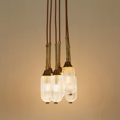 בוקה בקבוקי זכוכית תאורה תלויה עיצוב אלגנטי