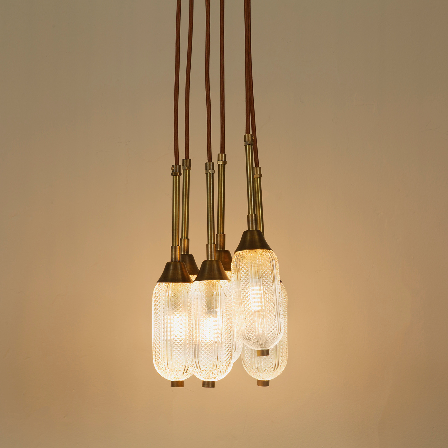 בוקה בקבוקי זכוכית תאורה תלויה עיצוב אלגנטי