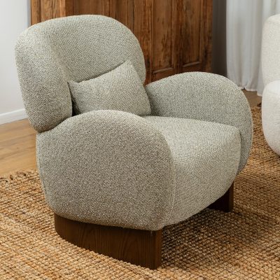 כורסא מעוצבת בד איכותי ונעים בסיס עץ אלון מלא