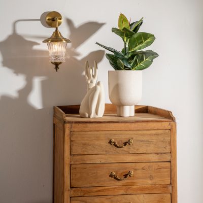 תאורה כפרית אהיל זכוכית זרוע פליז איכותי תאורת אווירה