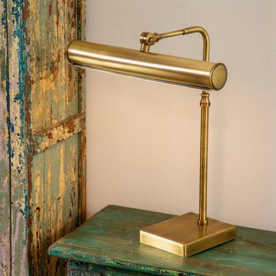 מנורת שולחן עיצוב אלגנטי ראש מתכוונן פליז איכותי