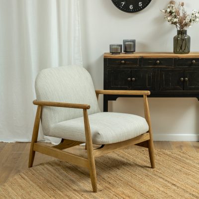 כורסא מעוצבת לסלון מושב רחב עץ מלא סד סינטטי נעים