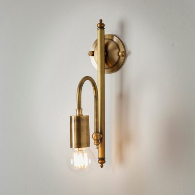 תאורת קיר בעיצוב עכשווי פליז איכותי נורה חשופה