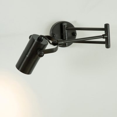 זרוע תאורת קיר עיצוב מודרני פליז שחור אלומה ממוקדת