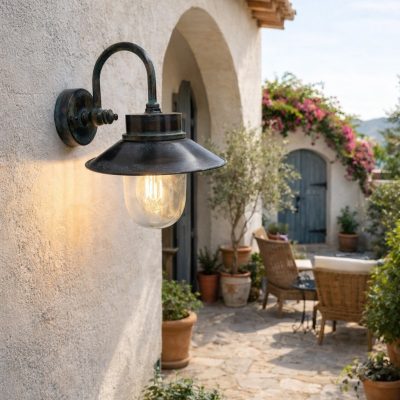 תאורת חוץ כפרית מעוצבת פליז איכותי עמיד למים