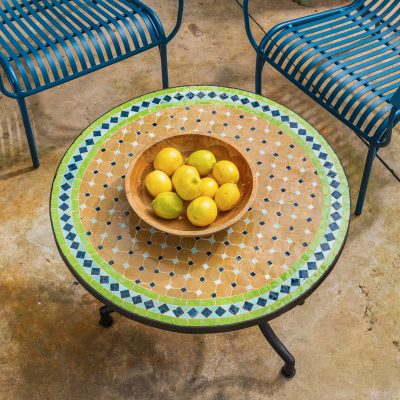 שולחן מעוצב לפינת הקפה ריהוט גן כפרי שולחן פסיפס