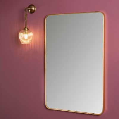 מראת אלומיניום מעוצבת מראת פנים מסגרת זהב