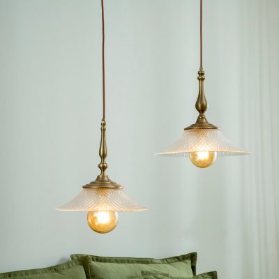 גוף תאורה מעוצב לסלון זכוכית ובקבוקי פליז איכותי