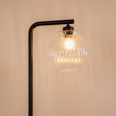 מוט פליז איכותי תאורה עומדת זכוכית פסים שקופה